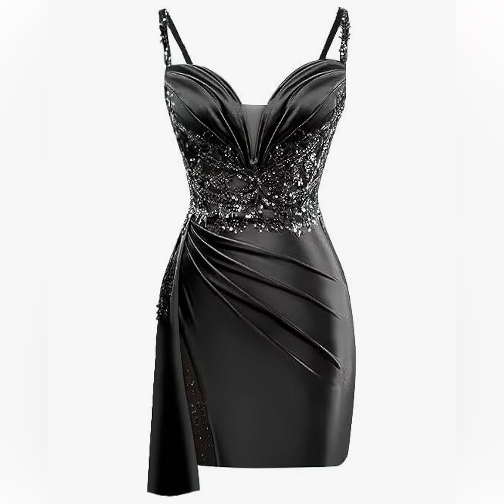 WWOM Elegant Black Sequin Dress